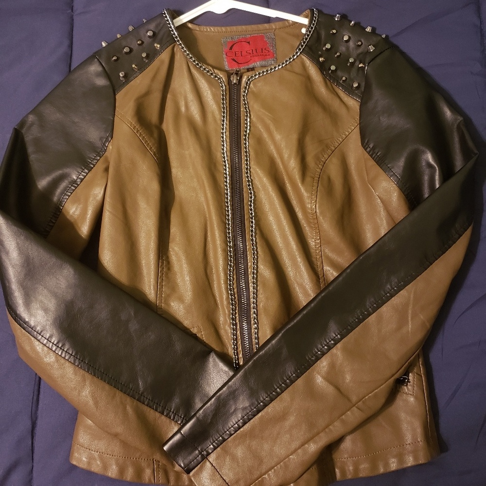 Faux leather jacket